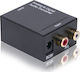 Convertor RCA 2x femelă în RCA / Toslink feminin 1buc