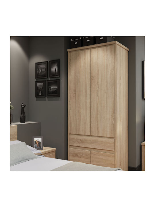 Double Door Wardrobe Norton 88x55x210cm