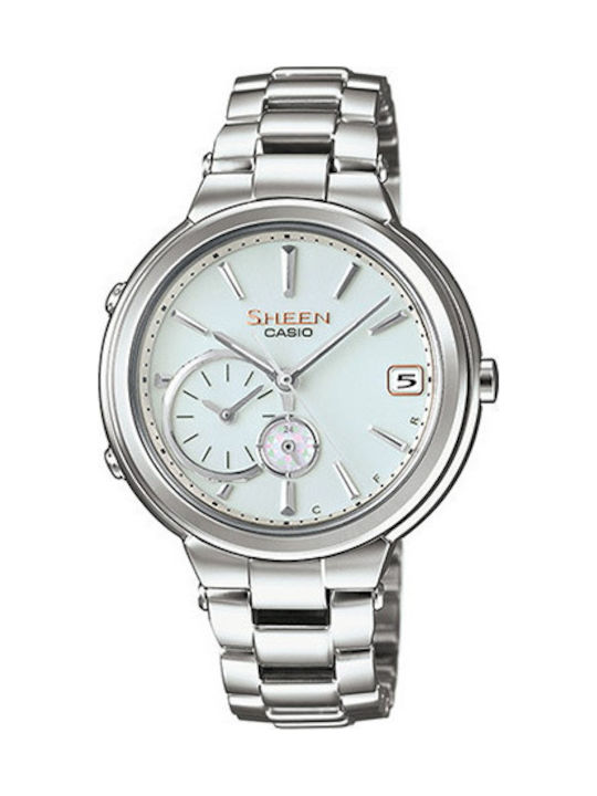 Casio Chronograph Watch with Metal Bracelet Silver SHB-200D-7AER