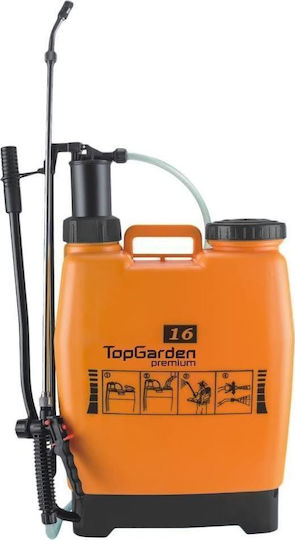 Top Garden (Reinforced) Backpack Sprayer with Capacity 16lt in Orange color