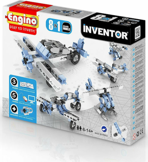 Engino Plastic Construction Toy Inventor 8 in 1 Models Aircrafts for Children 6+ years old+ Years