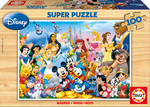 Wooden Kids Puzzle The Wonderful World of Disney for 6++ Years 100pcs Educa