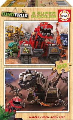 Ξύλινο Παιδικό Puzzle Dinotrux 100pcs Educa