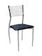 Evita Kitchen Metallic Chair Black 44x43x85cm