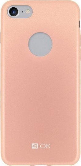 4-OK Soft Mate Tpu Umschlag Rückseite Silikon Rosa (iPhone SE 2022/2020/8/7)