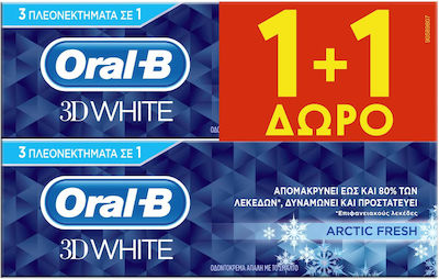 Oral-B 3D White Arctic Fresh Toothpaste for Whitening 2x75ml