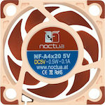 Noctua NF-A4x20 5V Gehäuselüfter 40mm mit Verbindung 3-polig 1Stück Braun