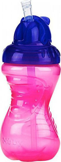 Nuby Детска Чаша Обучителна Чаша Flip It 300ml от Пластмаса Розова
