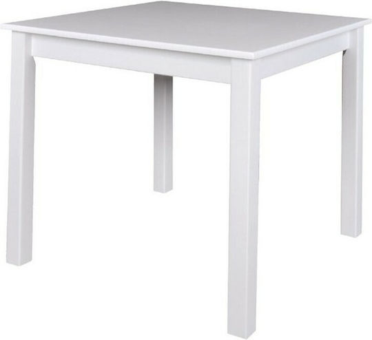 Tisch Taverne Holz Weiß 80x80x75cm