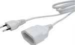 GY02-10 Extension Cable Cord 2 x 0.75mm²/10m White