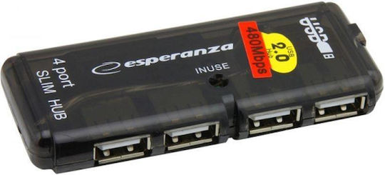 Esperanza EA112 Hub 4 Ports USB 2.0 with USB-A Connection