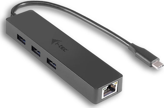 i-tec Hub USB 3 Porturi USB 3.0 cu Conectare USB-A Ethernet
