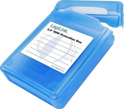 LogiLink Schutzbox für 3,5-Zoll-HDDs Blau (UA0133)