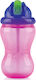 Nuby Παιδικό Ποτηράκι από Πλαστικό Ροζ 360ml για 12m+