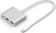 Powertech USB-C Docking Station mit HDMI 4K PD Silber (CAB-UC004)