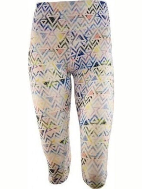 Gravity Tempo 182725A White Schulung Frauen Capri Leggings Mehrfarbig