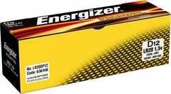 Energizer Industrial Alkaline Battery D 1.5V 12pcs