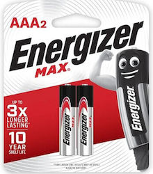 Energizer Max Алкални Батерии AAA 1.5V 2бр