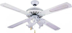 Primo PRCF-80278 Deckenventilator 130cm mit Licht Weiß