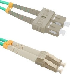 Qoltec 54350 Οπτική Ίνα LC-SC 3m Τιρκουάζ