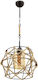 Alphab2b Μίνα 1 Pendant Light Single-Light with Rope for Socket E27 Brown