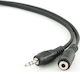 Cablexpert Καλώδιο Ήχου 3.5mm male - 3.5mm female Μαύρο 5m CCA-423-5M