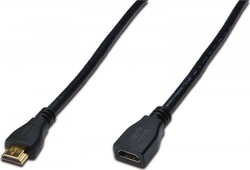 Digitus AK-330201-020-S HDMI 1.4 HDMI male - HDMI female 2m Μαύρο