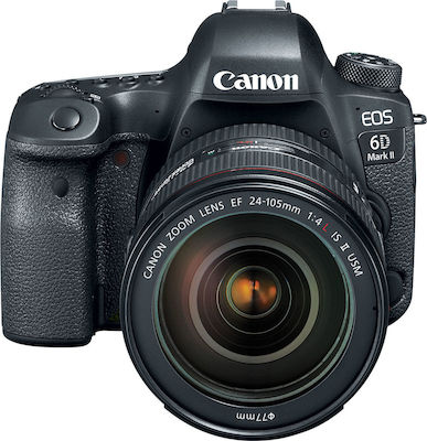 Canon DSLR Φωτογραφική Μηχανή EOS 6D Mark II Full Frame Kit (EF 24-105mm F4L IS II USM) Black