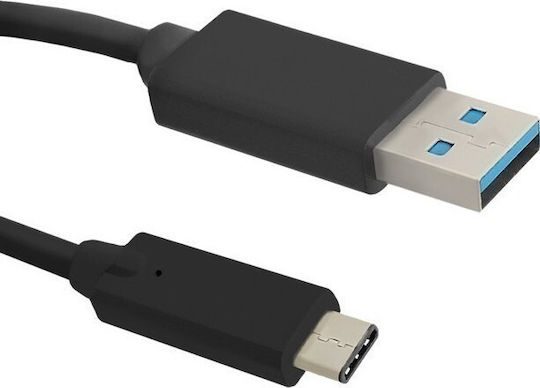 Qoltec USB 3.0 Кабел USB-C Мъжки - USB-A Черен 0.25м 50420