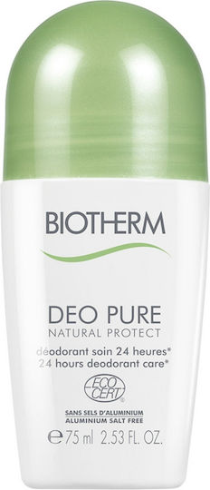 Biotherm Deo Pure Natural Protect Φυσικό Αποσμητικό 24h σε Roll-On Χωρίς Αλουμίνιο 75ml