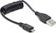 Cablexpert Spirale USB 2.0 auf Micro-USB-Kabel Schwarz 0.6m (CC-MUSB2C-AMBM-0.6M) 1Stück