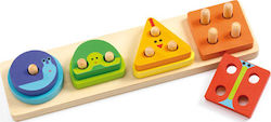 Djeco Shape Sorting Toy Βάση Εκμάθησης με Καβύλιες made of Wood for 12++ Months