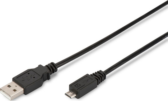 Digitus Редовна USB 2.0 до микро USB кабел Черен 1м (AK-300127-010-S) 1бр