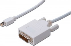 Digitus Cablu DVI-D - mini DisplayPort 2m Alb (AK-340305-020-W)