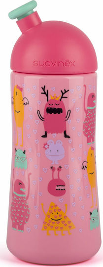 Suavinex Booooo! Flasche Sporty Spout Rosa 12m+, 360ml Lern-Trinkflasche Kunststoff Rosa für 18m+m+ 360ml 3157992/pink