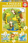 Kids Puzzle Wild Animals for 3++ Years 12pcs Educa