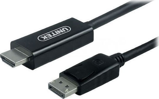 Unitek Кабел DisplayPort мъжки - HDMI мъжки 1.8м Черен (Y-5118CA)
