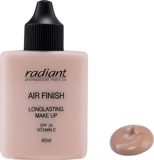 Radiant Air Finish Long Lasting Liquid Foundation SPF20 04 Light 40ml