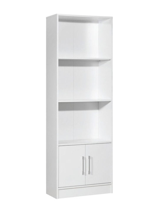 Decon Floor Chipboard Bookcase White 60x29x180cm