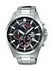 Casio Edifice Watch Chronograph Battery with Silver Metal Bracelet