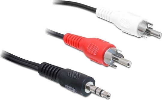 DeLock DeLock 3.5mm Male to RCA Male Audio Cable Black 10m