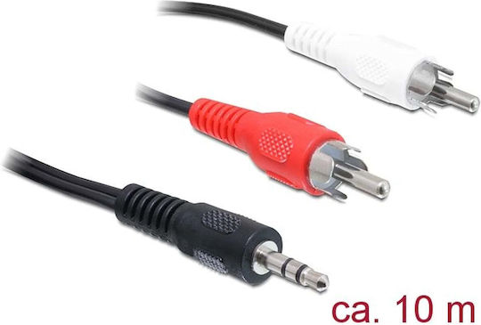DeLock Cablu Audio 3,5 mm Male - RCA De Sex Masculin Negru 10m 84277