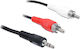 DeLock Καλώδιο Ήχου 3.5mm male - RCA male Μαύρο 3m 84942