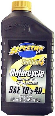 Spectro Golden 4 Semi-synthetic Motorcycle Oil for Four-Stroke Engines 10W-40 1lt