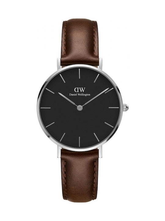 Daniel Wellington Classic Petite Bristol Watch with Brown Leather Strap