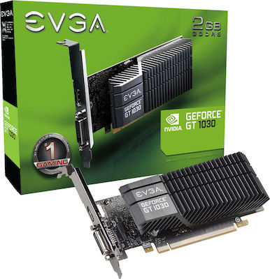 EVGA GeForce GT 1030 2GB GDDR5 SC Κάρτα Γραφικών PCI-E x16 3.0 με HDMI