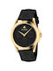 Gucci G-Timeless Watch with Black Leather Strap