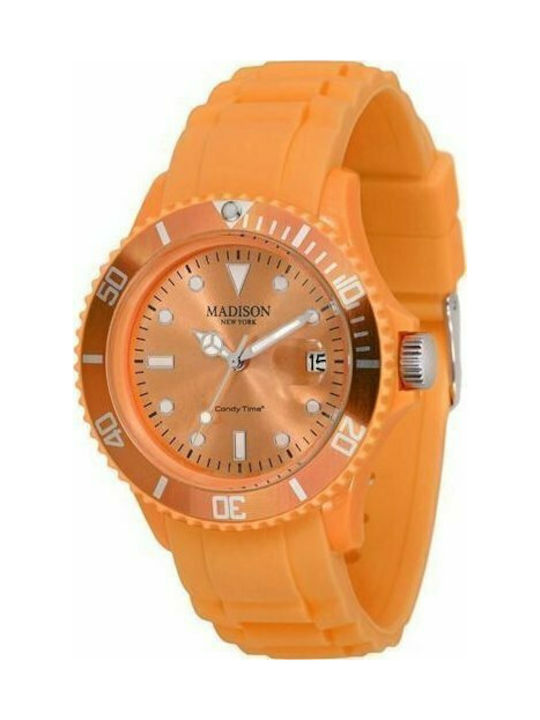 Watch with Orange / Orange Rubber Strap U4167-22