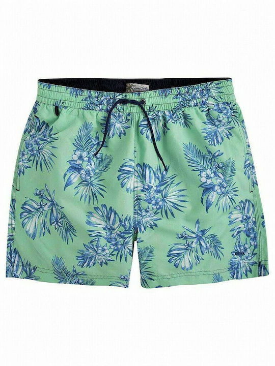 Pepe Jeans Honolulu Herren Badebekleidung Shorts Grün Blumen