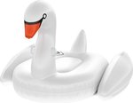 Floatie Kings Inflatable Ride On Swan with Handles White 198cm